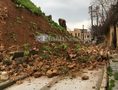 Χανιά: Κατέρρευσε τμήμα του επιπρομαχώνα Αγίου Δημητρίου